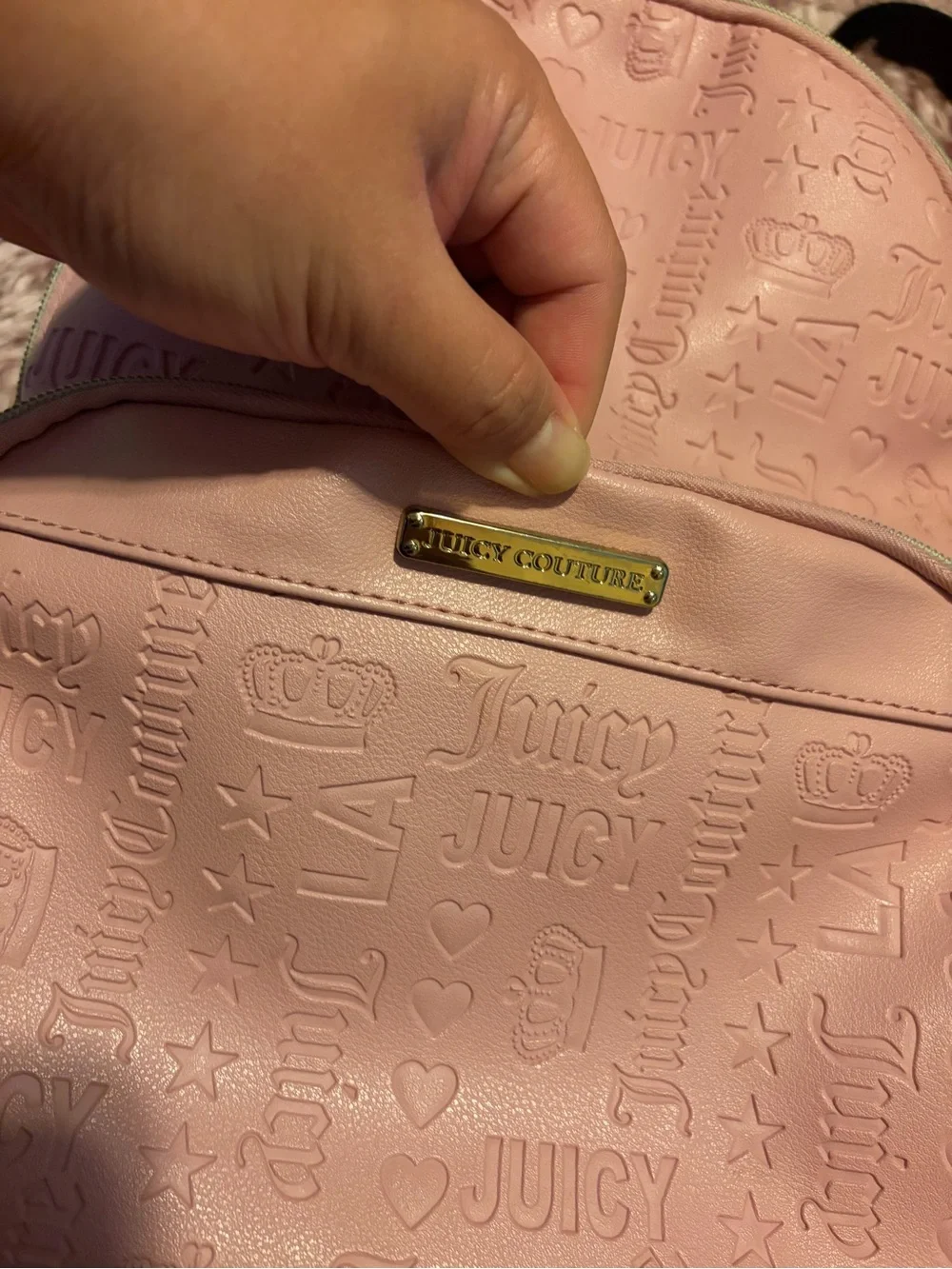 Juicy Couture Pink Embossed Backpack